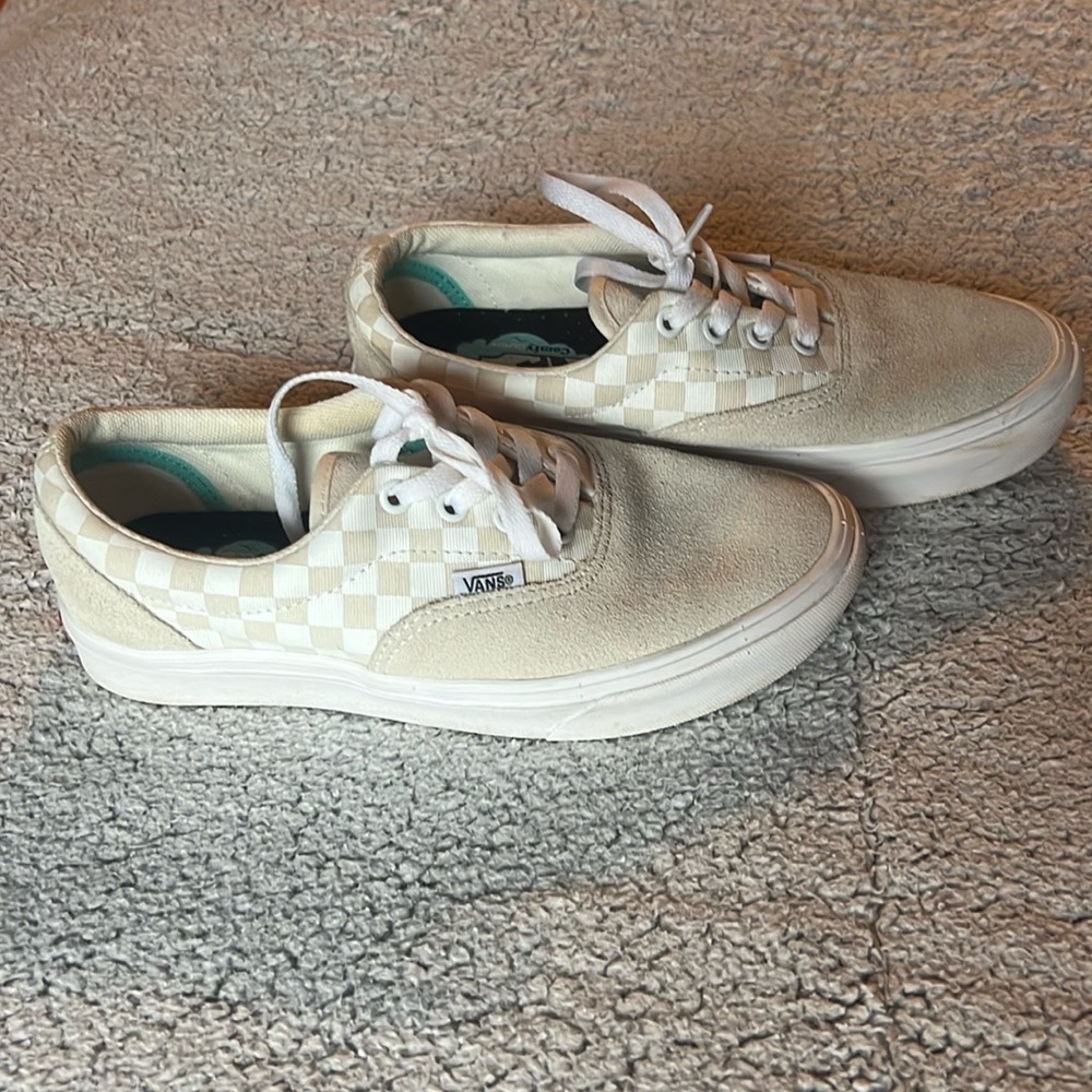 Vans Suede Comfy Cush Checkerboard Skate Shoes